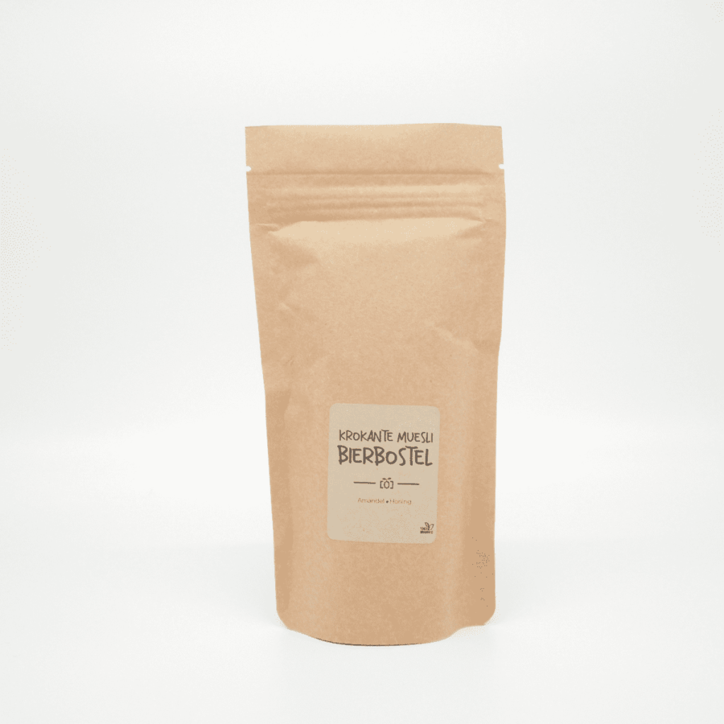 Bierbostel Muesli zakje klein2_ eco-dreamer_ speciaal bier _ duurzame producten_Nieuw label_Amandel 1